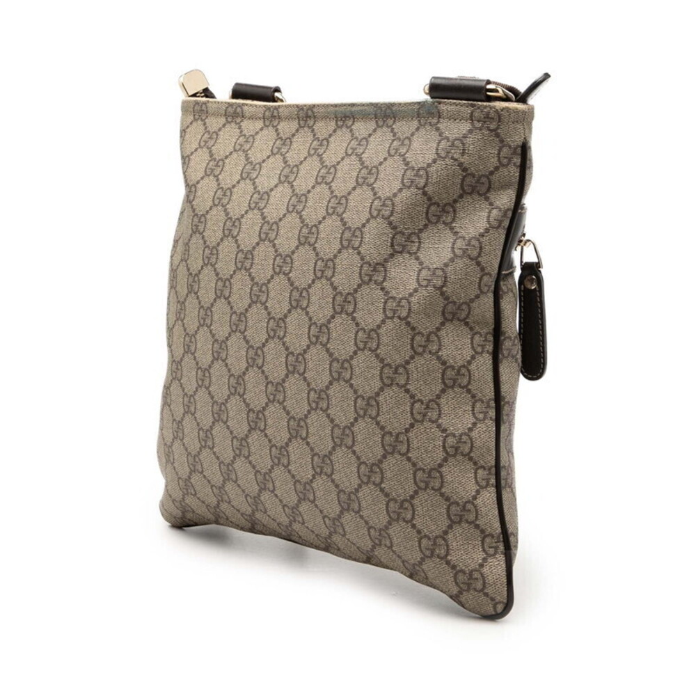 Gucci GG Supreme Crossbody Shoulder Bag Beige Brown Leather - Picture 3 of 7